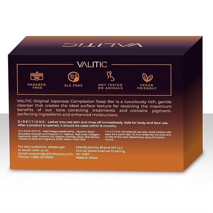 VALITIC Kojic Acid and Turmeric Dark Spot Corrector Soap – Skin Care Cleansing Duo - 2 Soap Bars and 200 Melting Paper Sheets - Infused with Vitamin C, Retinol and Collagen