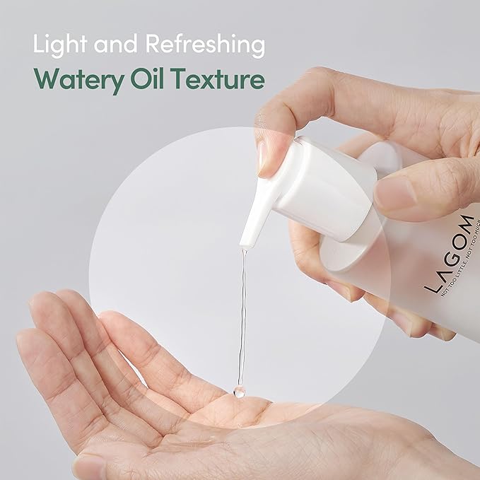 LAGOM Micro Pore Cleansing Oil, Daily Lightweight Makeup Bleackhead Remover for Face, Korean Skincare 6.76 Fl Oz