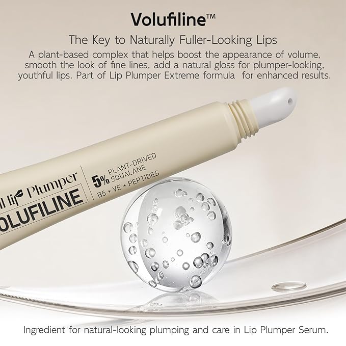 YouthVibe Hydrating Lip Primer & Plumper Gloss - 5% Volufiline™, Squalane, Shea Butter, Collagen, Peptide & PDRN - Plumping, Anti-Aging, Nourishing Lip Care for Smoother, Softer Lips