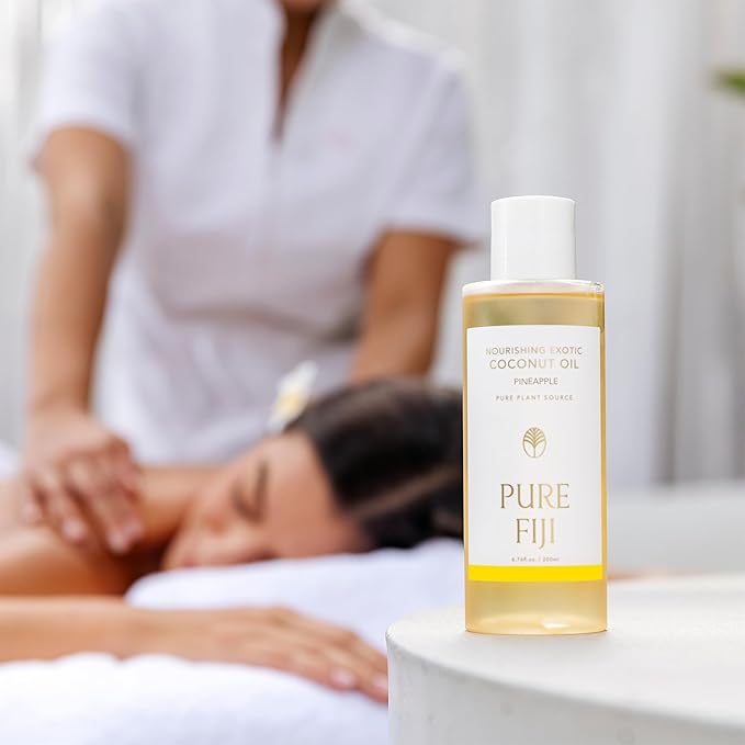 PURE FIJI Nourishing Exotic Coconut Body Oil, Pineapple (7.7 fl oz/230ml)