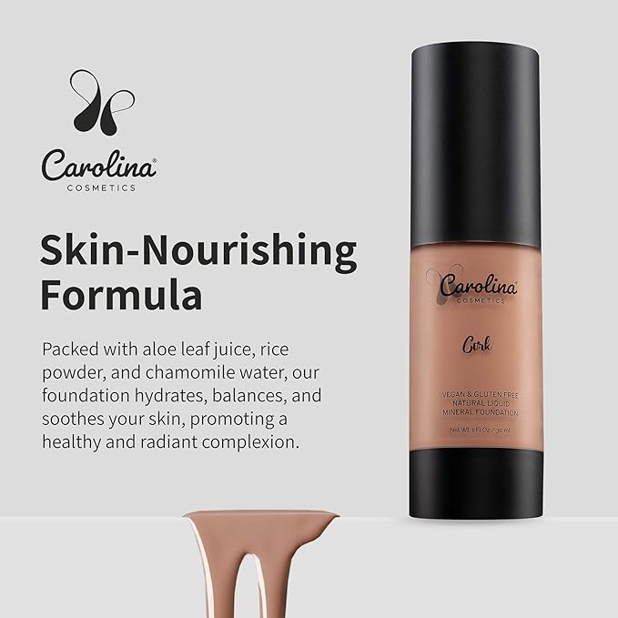 Foundation in Cork Shade Plant-Based - Hydrating, Pore-Minimizing & Buildable Coverage - Vegan, Non-GMO, Paraben-Free - 1oz