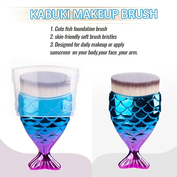 UNIMEIX Sunscreen Brush for Face Kabuki Brush Sunscreen Applicator for Kids Foundation Makeup Brushes for Liquid Foundation Powder Cream Contour Buffing Stippling Blending