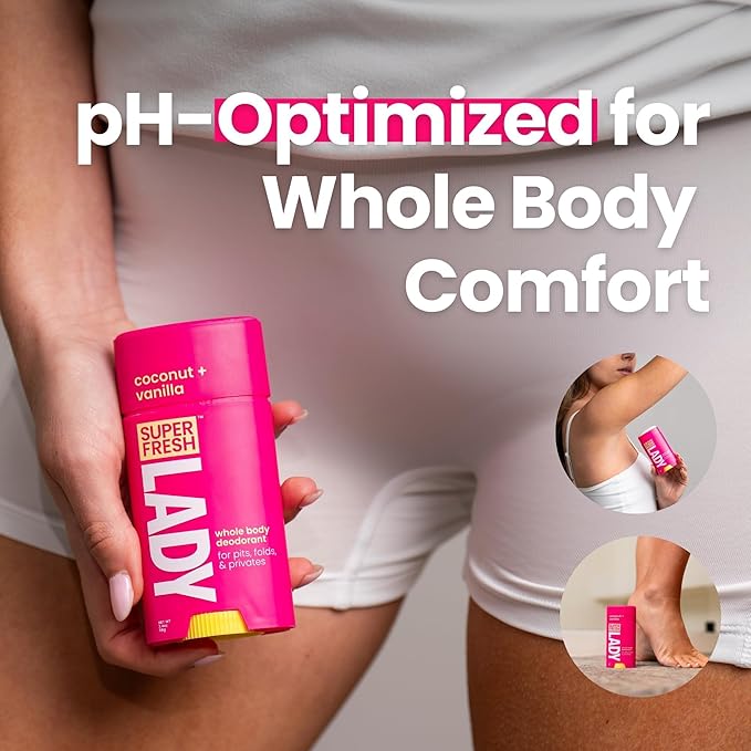 Super Fresh Aluminum Free Deodorant Stick for Women, Non Toxic Coconut and Vanilla Whole Body Odor Control, Skin Safe, 1 Pack