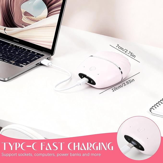 Mini Straightener, Cordless Rechargeable Portable Straightening Comb, 3-Speed Temperature Control, Fast Heating Technology, Mini Hair Straightener with Idea for Home Travel (Pink)