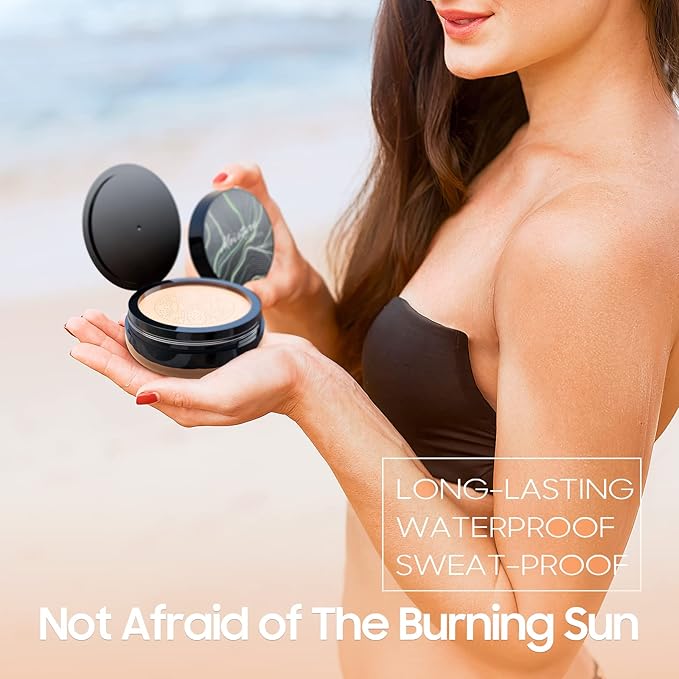 Mushroom Head Air Cushion CC Cream Foundation - Moisturizing & Long-Lasting BB Cream Concealer Makeup Base for All Skin Types, Brighten Long - Lasting Even Color Correcting Concealer (Medium Deep)