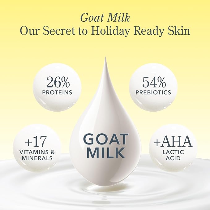 Beekman 1802 Goat Milk Bodycare Gift Set – 3-Piece Glacial Mint & Eucalyptus Set with Bar Soap, Whipped Body Cream & Hand Cream