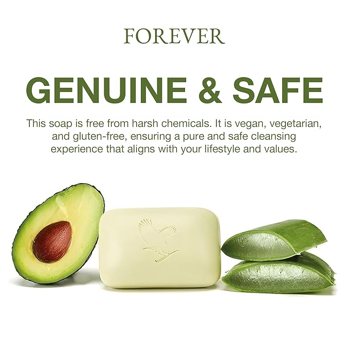 Forever Living - Aloe Avocado Face and Body Soap - Fresh Citrus Scent for Gentle Cleansing and Soft, Supple Skin - Vegan and Gluten-Free - Pack of 1