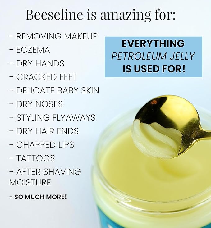 Beesalene Original Unpetroleum - 100% Natural & Hypoallergenic Alternative to Petroleum Jelly - Lips, Hands, Baby, Makeup Remover and More (2 Ounce)