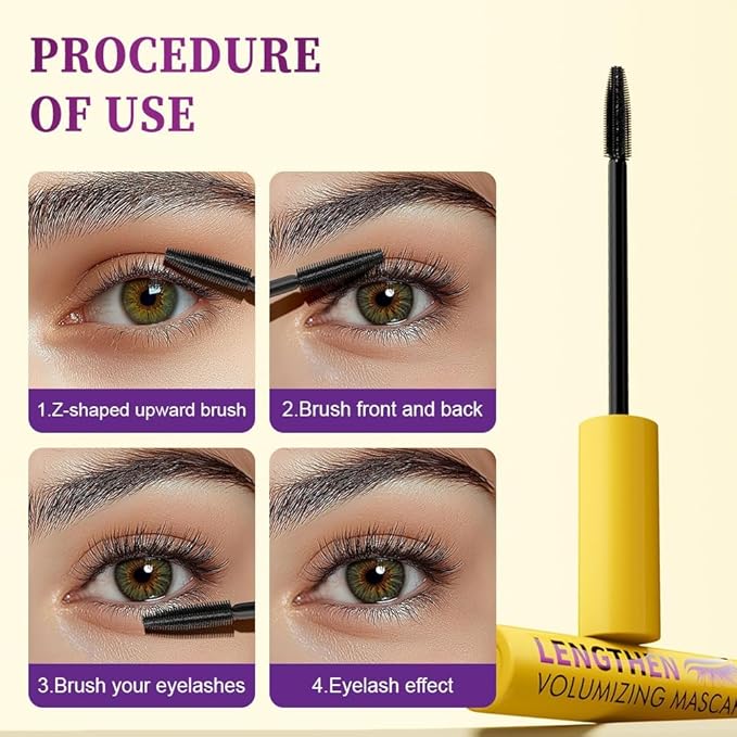 Bubble Mascara, 2026 Upgrade Volumizing Mascara, Waterproof Brown Mascaras for Sensitive Eyes, Clump-Free Lash Enhancer for Daily Use, Long Lash Mascaras for Women (1pcs-black)