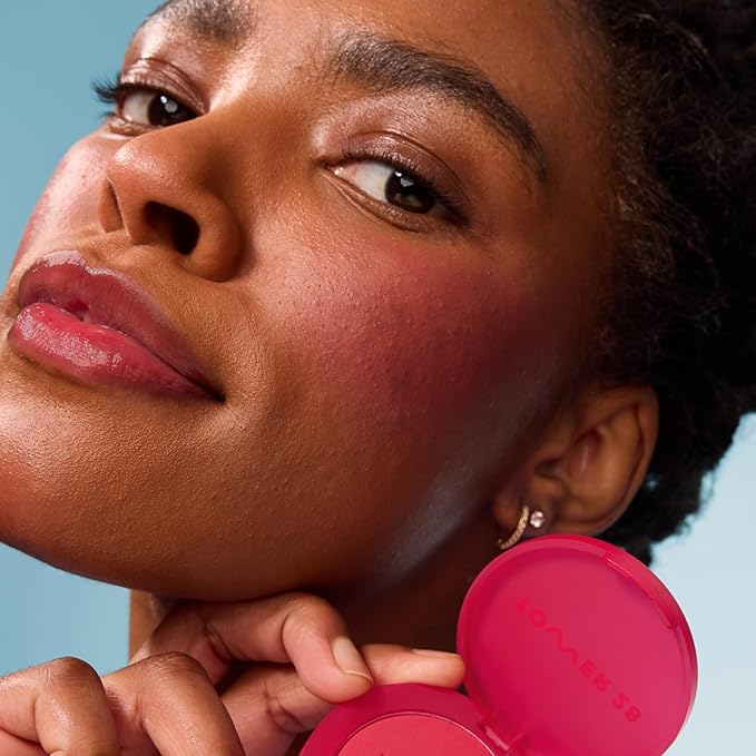 Tower 28 GetSet™ Soft Matte Powder Blush - Self-Setting 12-Hr Longwear Sweat-Proof Formula - Pigmented Raspberry Red Blush Sunset Shirley x Toni Bravo Collab