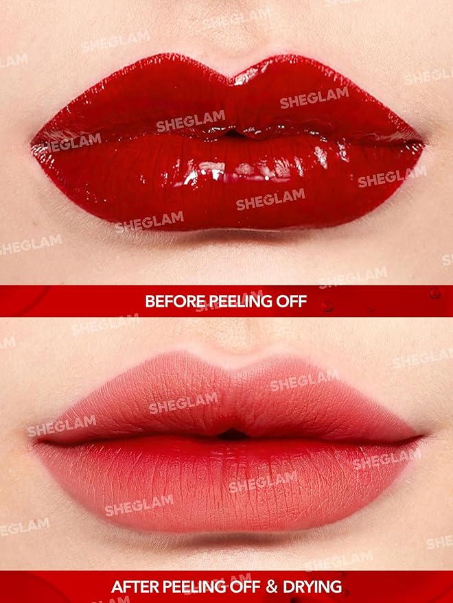 SHEGLAM Peel Talk Lip Tint Transfer-Proof, Highly Pigmented Color Peel Off Lip Stain Liner-Samesies