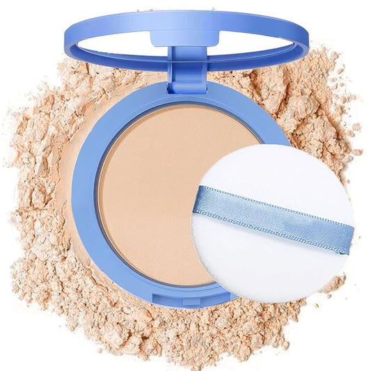 Oil Control Face Pressed Powder,Matte Smooth Flawless Setting Powder Makeup,Waterproof Long Lasting Finishing Powder,Cruelty Free Lightweight Face Cosmetics (01# CALASSICIVORY)