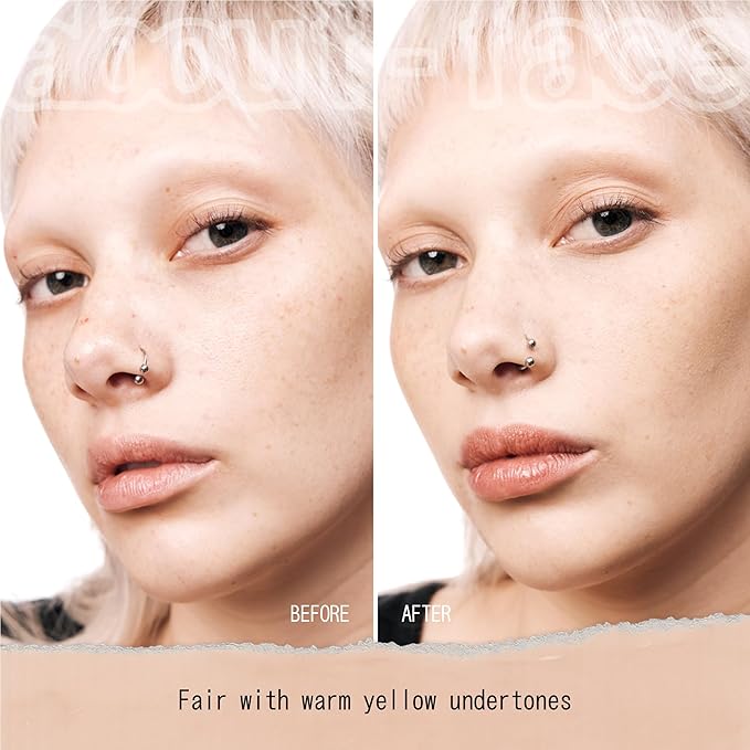 about-face THE PERFORMER Skin-Focused Foundation F1Warm – Medium Coverage, Long-Wear, Breathable & Buildable Base – Clean, Vegan, Hydrating Formula with Blue Agave & Chlorella – 1.08oz