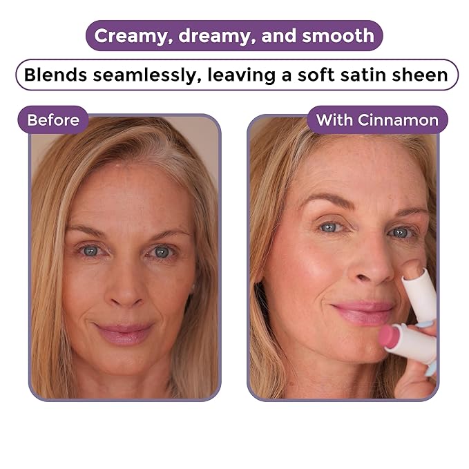 InstantGlow+ Multipurpose 4-in-1 Highlighter Stick For Older Women - Radiant Glow & Nourishing Formula - For Face, Shoulders, Decolletage - For Sensitive Eyes (Vanilla, Regular)
