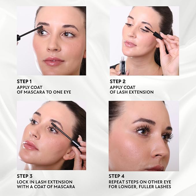 Ready To Wear Lash Extension - Fine DRY Fibers to Extend Lashes, Instantly Volumize & Elongate - No Glue Needed (Must use with Mascara)