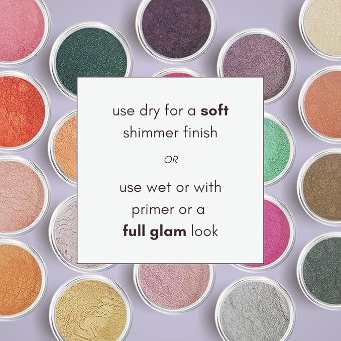 Purple Pearl Loose Mineral Eyeshadow - Organic, Talc-Free Sparkly Makeup - Glitter Eye Shadow Powder Palette, Pink & Purple Shimmer, Lavender Chrome, Brillo Para Ojos