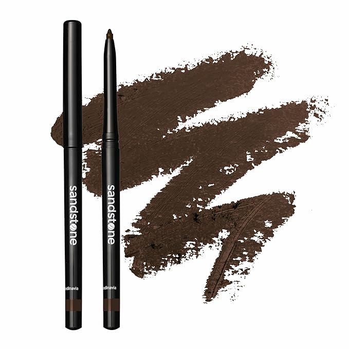 Waterproof Eyeliner Pencil - Vegan Hypoallergenic for Sensitive Eyes - Smudge Proof - Fragrance Free - Smooth (Brown)