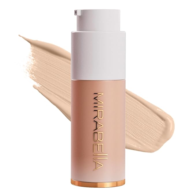 Mirabella Invincible For All HD Liquid Foundation - Anti-Aging Full Coverage Liquid Face Makeup - Moisturizing, Hydrating & Lightweight Foundation for All Skin Types (Light L90)