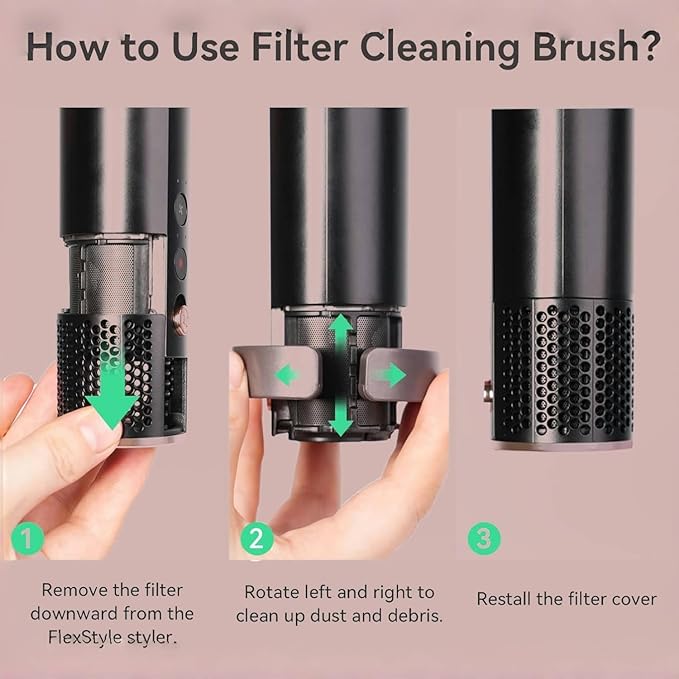 Fits Shark FlexStyle Diffuser Attachment and cleaning brush, Hair styling and Shark Dryer HD430/HD435 Hair Hryer cleaning two-piece set