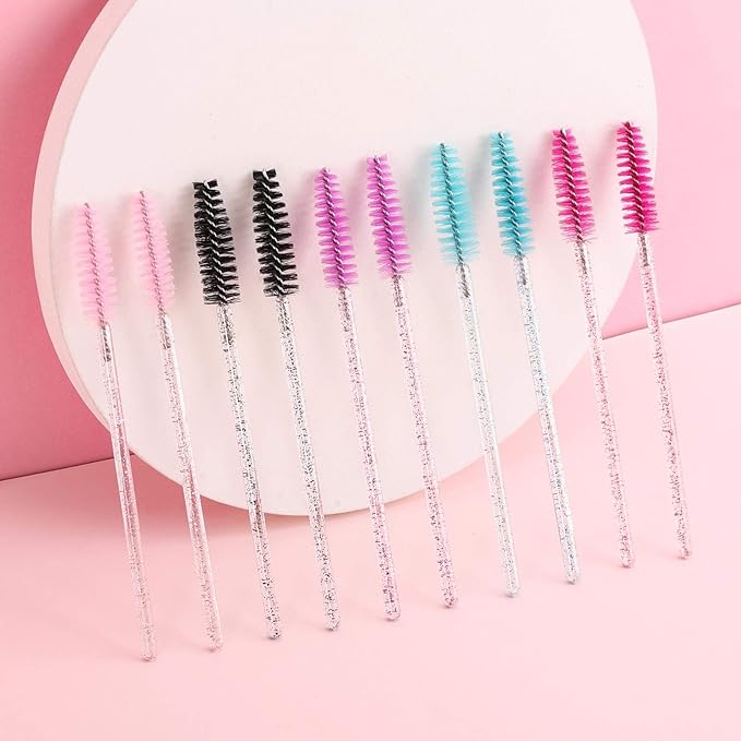 Tbestmax 2000 Disposable Mascara Wands Eyelash Brush Spoolies for Eyebrow Eye Lash Extension Colorful