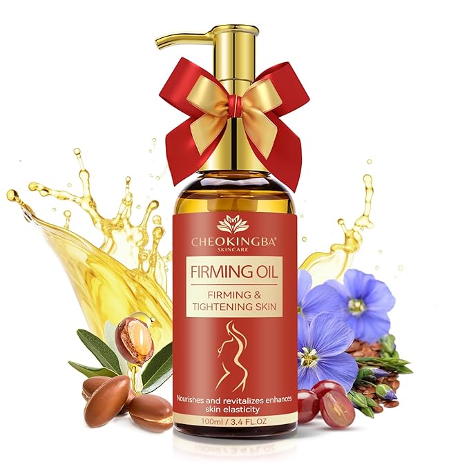 Body Firming Oil: Fast Absorbing Firming & Hydrating Skin Care with Jojoba, Grapeseed & Geranium Oils, Vitamin E | 3.4 Fl Oz Moisturizing Treatment Oil for Tightening After Shower