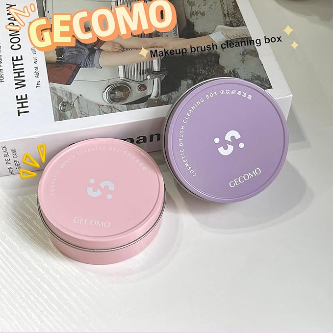 2 Pack Makeup Brush Cleaner Dry Sponge to Remove Eyeshadow Blush Powder Brush Color Change Clean Quickily and Easily Portable for Home or Travel Makeup