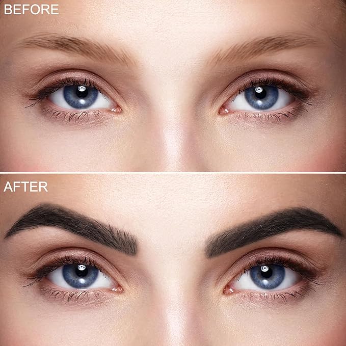 3-Color Eyebrow Powder Palette, Brow Powder Filler Kit With Brow Brush, Waterproof Neutral Eye Makeup for Women, Smudge-proof