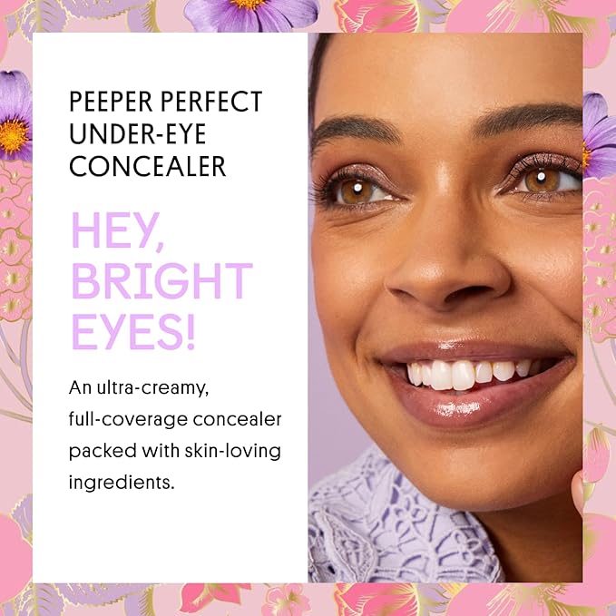 Winky Lux Peeper Perfect Under Eye Concealer, Makeup & Eye Brightener, Full Coverage Concealer for Dark Circles, Color Corrector & Eye Primer, With Collagen, Hyaluronic Acid & Vitamin E (Rich)