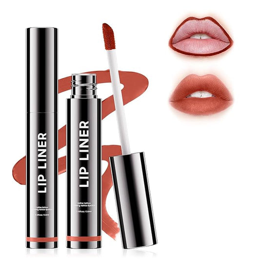 Peel Off Lip Liner Highly Pigmented - Lip Stain Long Lasting Waterproof for Women Girls, Lip Tint Stain Peel Non-Sticky & Smudge-Proof Easy to Use & Natural Finish (Rose)