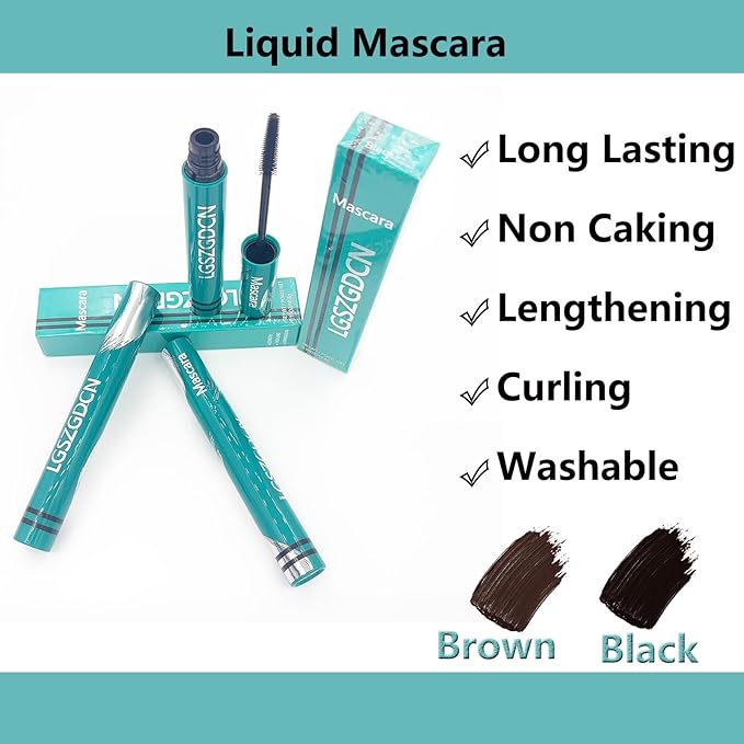 mascara Extensions waterproof sweatproof Long-Lasting black Mascara volume and length voluminous lengthening Defining Washable primer eye makeup No Clumping Black