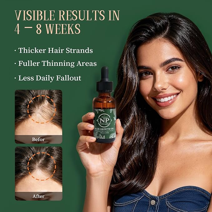 NP NATURES PHILOSOPHY Rosemary Mint Hair Growth Oil, Stimulates Hair Regrowth, Anti-Hair Loss, Nourishing Scalp Treatment for Thicker Fuller Hair, Aussie Hair Growth Products for All Hair Types-30ml