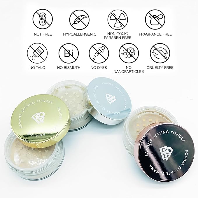 Bellapierre XL Banana Setting Powder – Color-Correcting Brightening Powder, Matte Finishing Tint, Translucent Under-Eye Baking Makeup, Lightweight Talc-Free Formula - Original – 1 oz