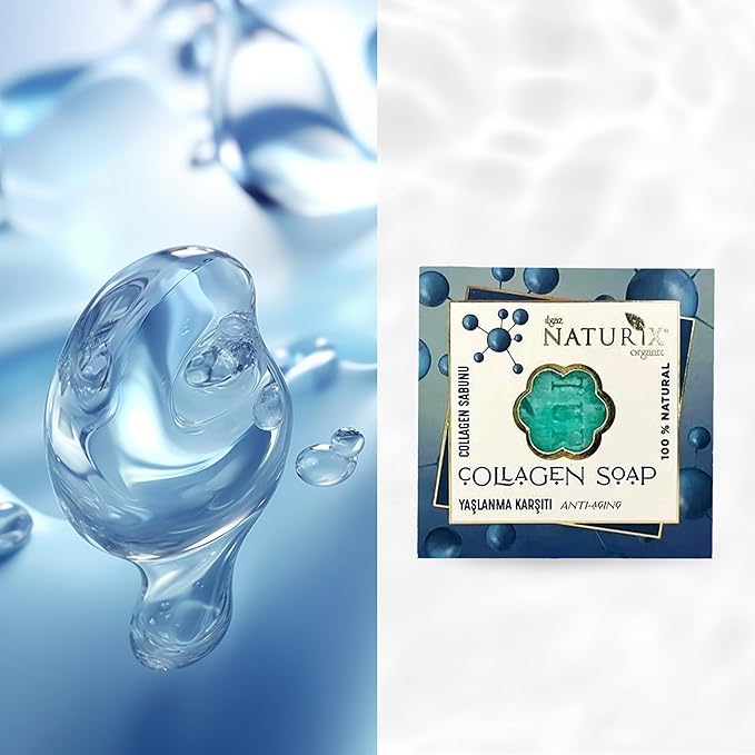 Collagen Organic Bar Soap Moisturizing Soap Made from Natural Oil | Hair Hand Face Body Bath Wash | Skin Care Cleanser Shampoo