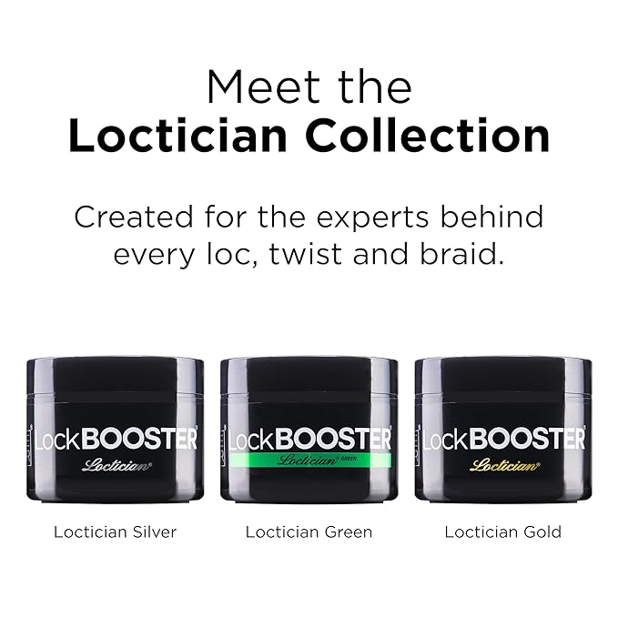 Style Factor Lock BOOSTER Loctician Silver Premium Pomade with Biotin – Max Hold, Expert Styling Gel for Locs, Twists, Braids – for All Hair Types 5 oz