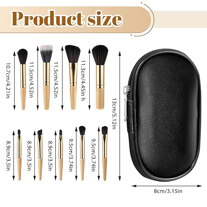 Makeup Brushes Set Gifts for Women, 9Pcs Complete Premium Synthetic Makeup Brush Set with Delicacy Storage Bag, Soft Bristles Suitable for Foundation, Concealer and Eyeshadow, Christmas Birthday Gifts