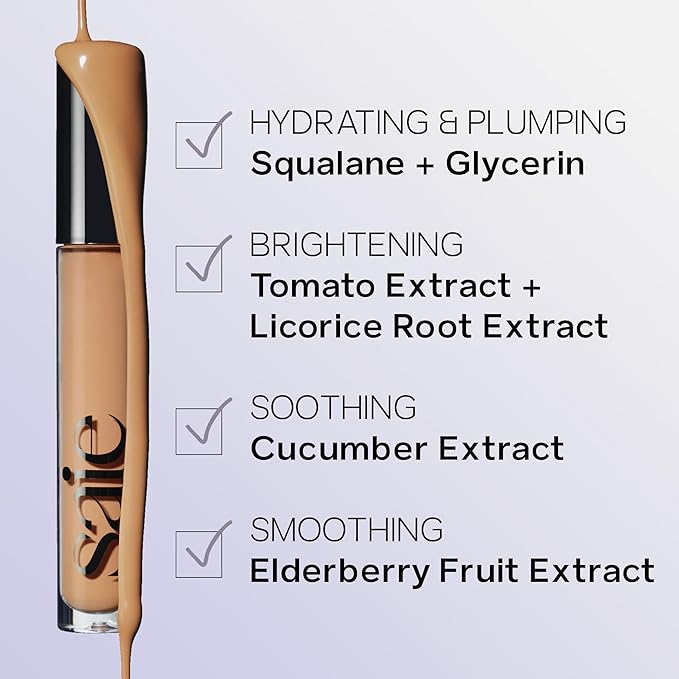 Saie Hydrabeam Under Eye Brightener - Sheer + Hydrating Eye Brightener with Cucumber Extract - Instantly Illuminates Skin for a Radiant Finish - Shade 1.5 (0.2 oz)