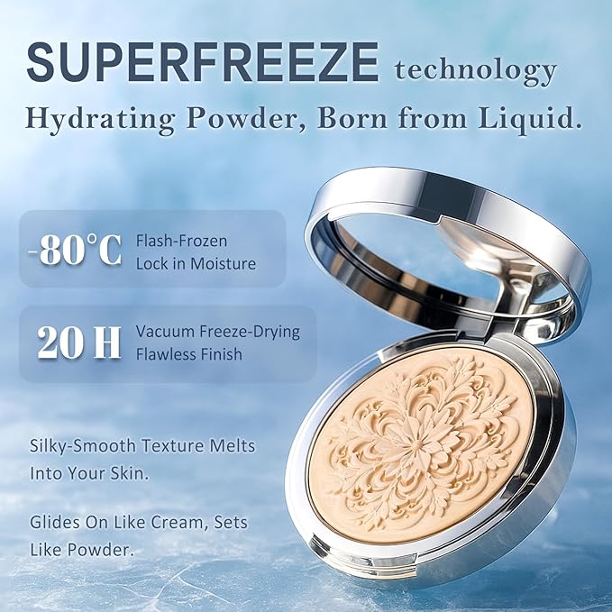 UCANBE 2-in-1 Set & Prime Pressed Setting Powder – Lightweight Foundation Coverage & Oil Control, Hydrating | Long-Lasting | Alcohol-Free | Paraben-Free | Smooth Matte Finish (Fair)