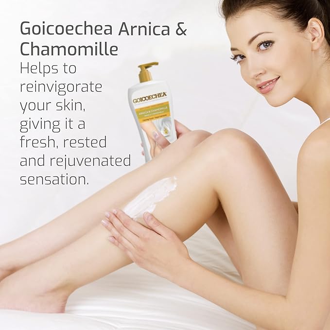 Goicoechea Arnica & Chamomile Body Lotion | Soothes Tired Legs; Hydrates & Refreshes Skin; Non-Greasy Daily Formula; Varicose Veins Cream; Improves Appearance of Varicose Veins, 13.5 Oz, 3-Pack