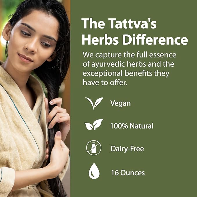 Tattva's Herbs Mustard Seed Oil for Hair, Cooking, Skin, & Massage, Unrefined Cold Pressed, Soothes Sore Joints, Kapha Balancing, 16 fl oz