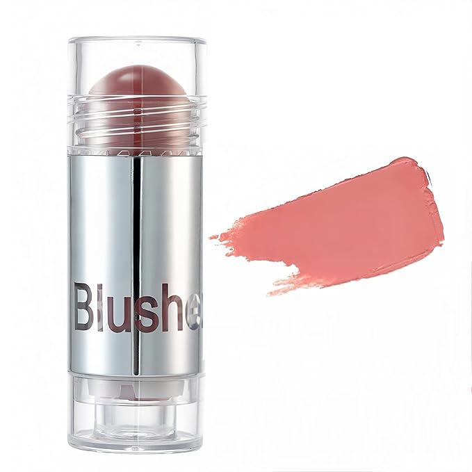 8 Color Multi-use Face Cream Blush Stick for Cheeks, Hydrating Long Lasting Makeup Blush Highlighter Stick for Cheeks Eyes Lips for Women(03)