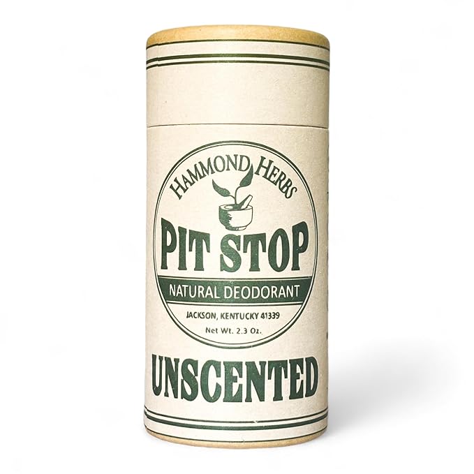 PIT STOP Deodorant - Aluminum-Free, Plastic-Free, All-Natural Odor Control (Unscented)