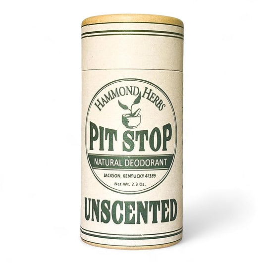PIT STOP Deodorant - Aluminum-Free, Plastic-Free, All-Natural Odor Control (Unscented)