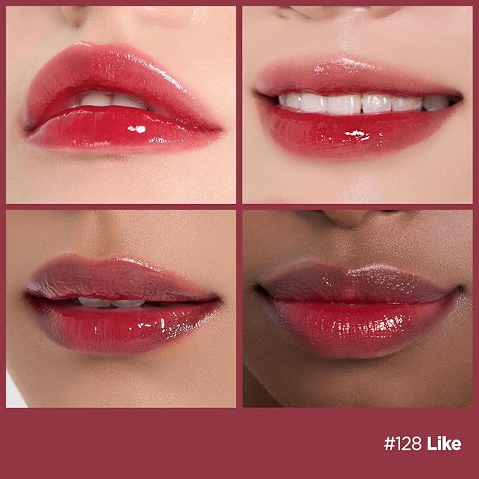 Laka Fruity Glam Lip Tint Mini, Glowing Lip Stain with Wide Color Spectrum, Hydrating & Lightweight Texture, Long-Lasting Bold Stain, Non-Sticky, Vegan, K-Beauty (128 Like)