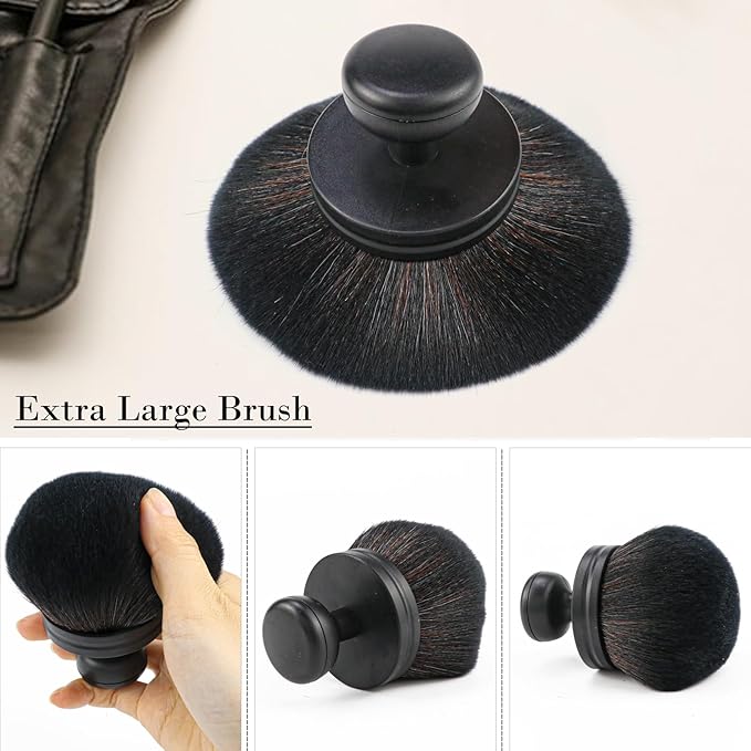 Extra Large Body Makeup Brush - Self-Tanning Applicator for Effortless Tan Blending on Legs and Back - Versatile Sunscreen Brush for Face and Body Beauty (black)