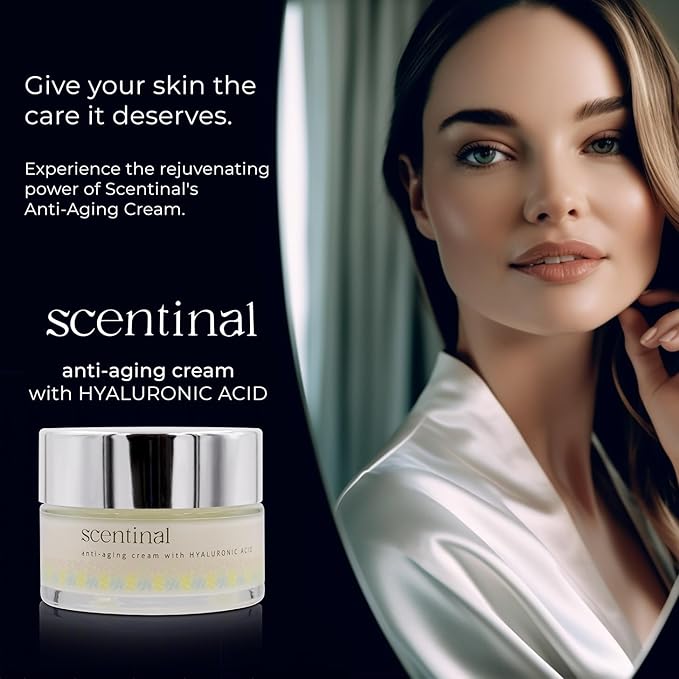Scentinal Anti-Aging Cream - Nourishing Hyaluronic Acid Moisturizer for Youthful Skin 50 ml/1.7 Oz