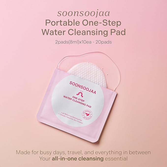 Soonsoojaa Portable One-Step Water Cleansing Pad 2pads(8ml) x 10ea (20pads)