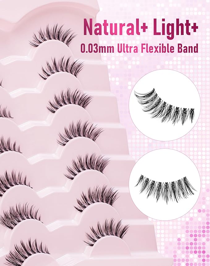 Frihappy Half Lashes Natural Wispy Half Eyelashes Cat Eye Corner Lashes HA-5
