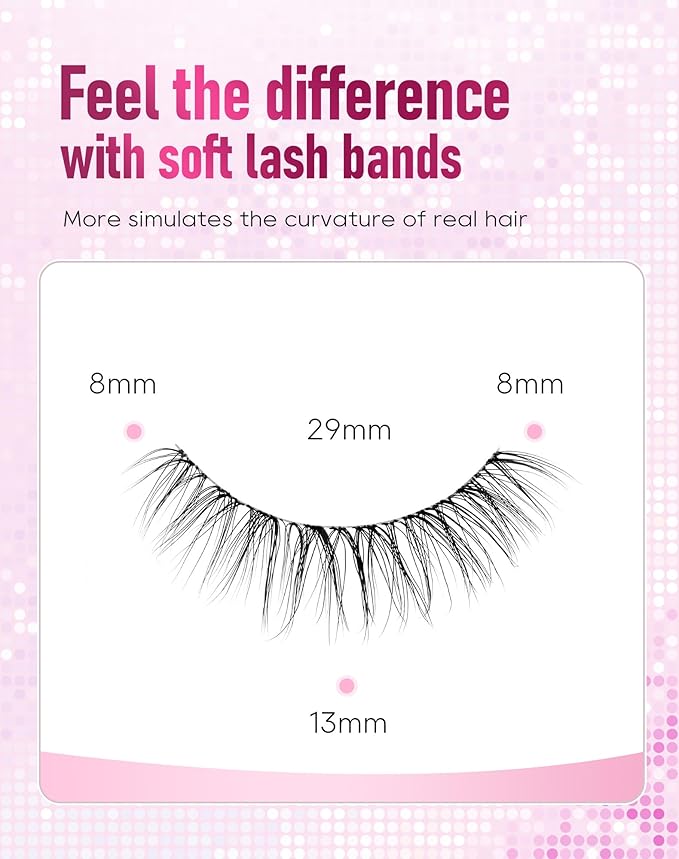 Frihappy Eyelashes Natural Fake Eyelashes Natural Eyelashes Natural Look Eye Lashes Wispy False Eyelashes FRH-18