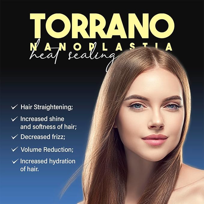 Torrano Cream Keratin Hair Treatment Straightening in 1 Step, Formaldehyde Free-Nanoplastia Para Alisar Cabello, Keratina Organica Sin Formol Para Alisar el Pelo - 2 Pack, 16.9Fl.oz (500ml)