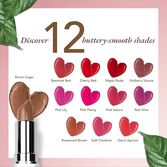 Orga.nic Harv.est Moisture Matte Lipstick - Brown Sugar | Long-Lasting Brown, Creamy Matte Lipstick | Hydrating Formula | Certified Organic Makeup | Cruelty-Free & Vegan, 4gm